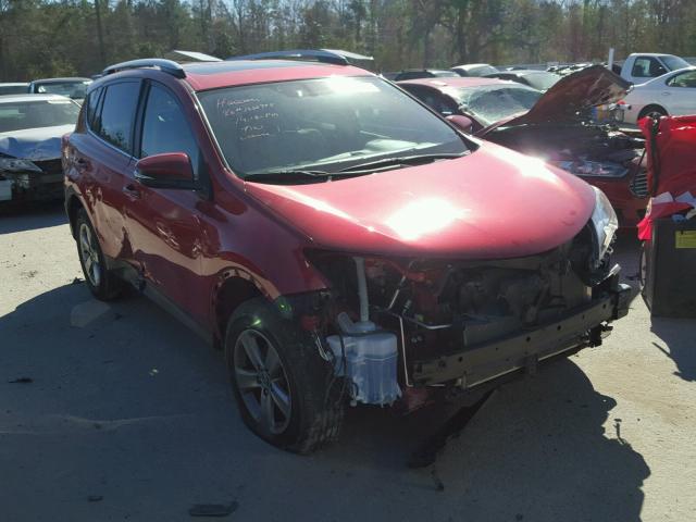 JTMWFREVXFJ032944 - 2015 TOYOTA RAV4 XLE RED photo 1