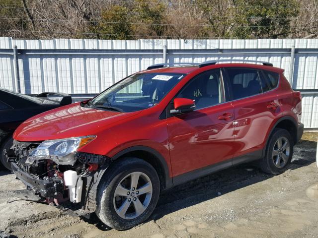 JTMWFREVXFJ032944 - 2015 TOYOTA RAV4 XLE RED photo 2