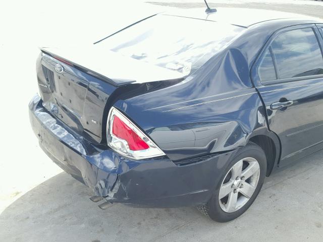 3FAHP07Z78R209546 - 2008 FORD FUSION SE BLUE photo 9