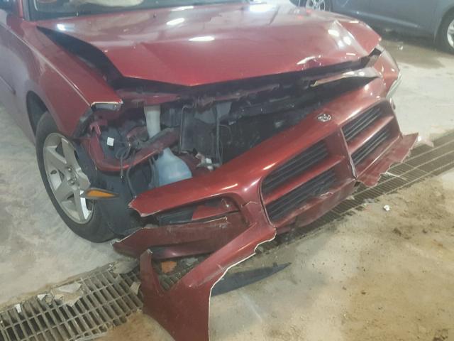 2B3KA43G68H143548 - 2008 DODGE CHARGER MAROON photo 9