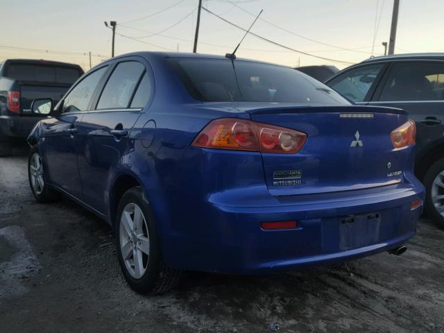 JA3AU26U88U039016 - 2008 MITSUBISHI LANCER ES BLUE photo 3