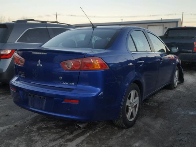 JA3AU26U88U039016 - 2008 MITSUBISHI LANCER ES BLUE photo 4