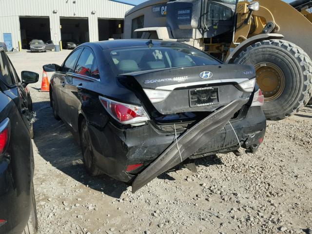 KMHEC4A43DA067175 - 2013 HYUNDAI SONATA HYB BLACK photo 3