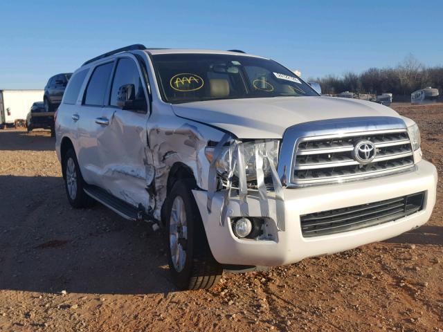 5TDYY5G13AS025982 - 2010 TOYOTA SEQUOIA PL WHITE photo 1