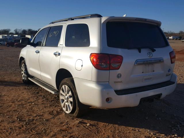 5TDYY5G13AS025982 - 2010 TOYOTA SEQUOIA PL WHITE photo 3