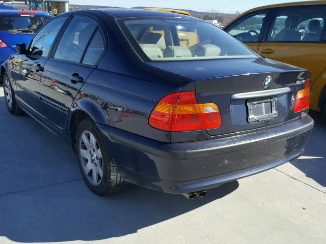 WBAEV33403KL84956 - 2003 BMW 325 I BLUE photo 3