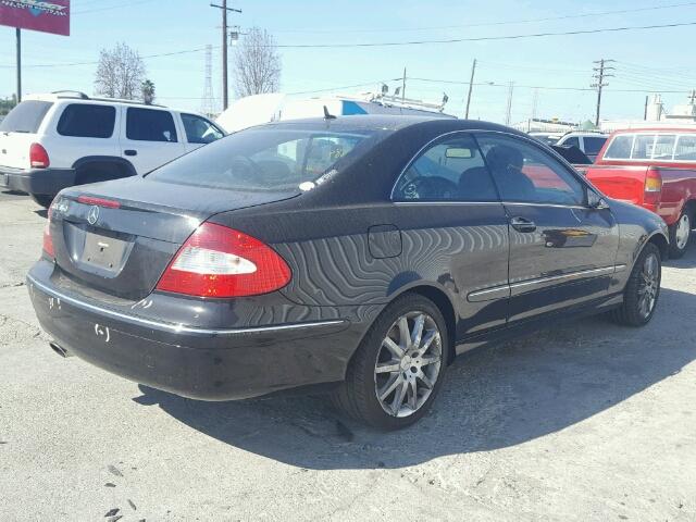 WDBTJ56H77F215787 - 2007 MERCEDES-BENZ CLK 350 BLACK photo 4