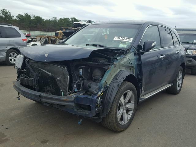 2HNYD2H65BH543798 - 2011 ACURA MDX TECHNO BLUE photo 2