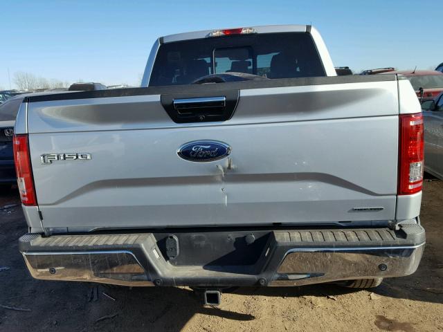 1FTFX1EF9FKF13608 - 2015 FORD F150 SUPER SILVER photo 9