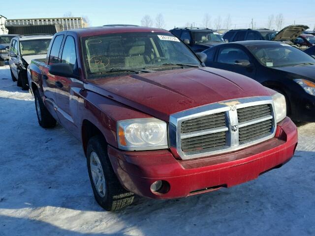 1D7HE48K16S611496 - 2006 DODGE DAKOTA QUA RED photo 1