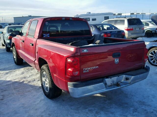 1D7HE48K16S611496 - 2006 DODGE DAKOTA QUA RED photo 3