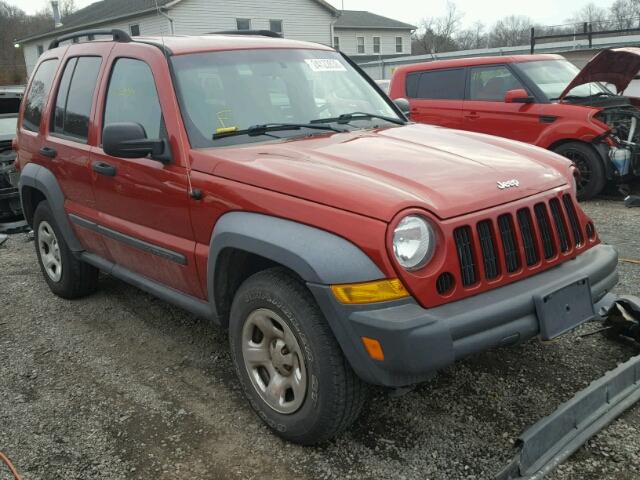 1J4GL48K37W544691 - 2007 JEEP LIBERTY SP RED photo 1