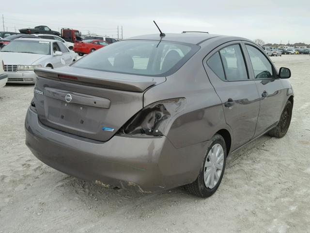 3N1CN7AP9EL865923 - 2014 NISSAN VERSA S CHARCOAL photo 4