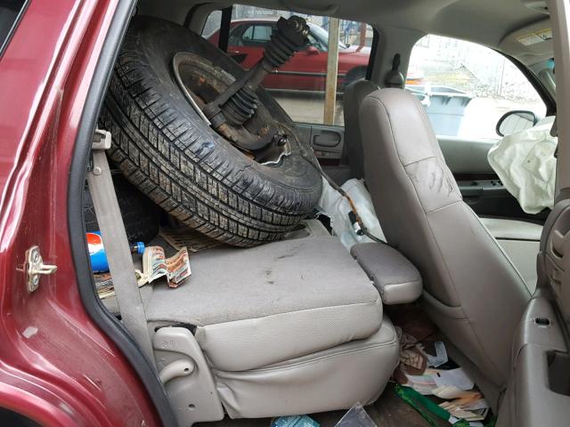 1B4HS28Z81F546052 - 2001 DODGE DURANGO MAROON photo 6