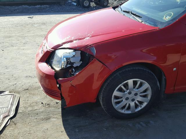 1G1AS18H197228665 - 2009 CHEVROLET COBALT LS RED photo 9