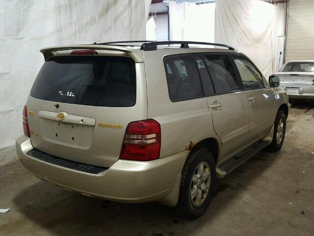 JTEHF21A020066373 - 2002 TOYOTA HIGHLANDER GOLD photo 4