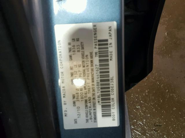 JM1BL1UG8B1441627 - 2011 MAZDA 3 I BLUE photo 10