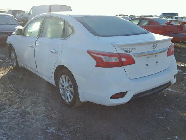 3N1AB7AP8HY212863 - 2017 NISSAN SENTRA S WHITE photo 3