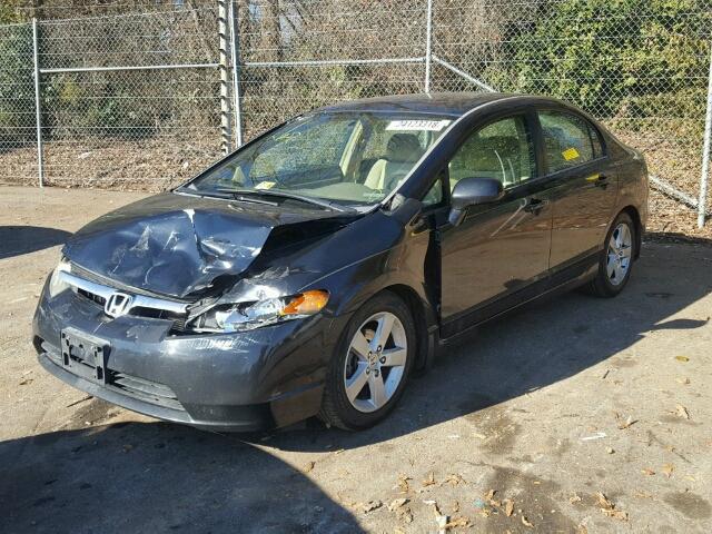 1HGFA16886L026364 - 2006 HONDA CIVIC EX BLACK photo 2