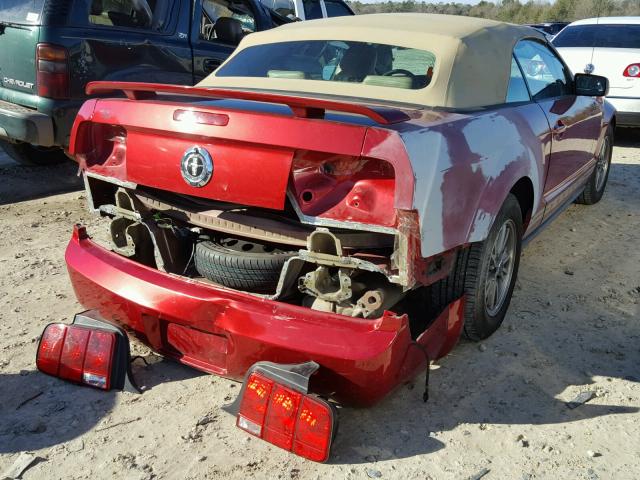 1ZVHT84N755257937 - 2005 FORD MUSTANG RED photo 4