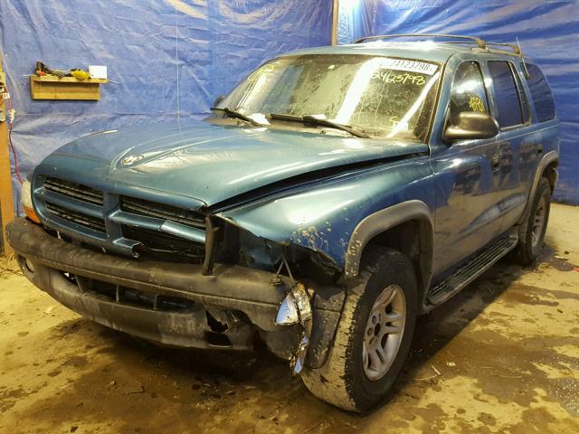 1D4HS38N53F567601 - 2003 DODGE DURANGO SP BLUE photo 2