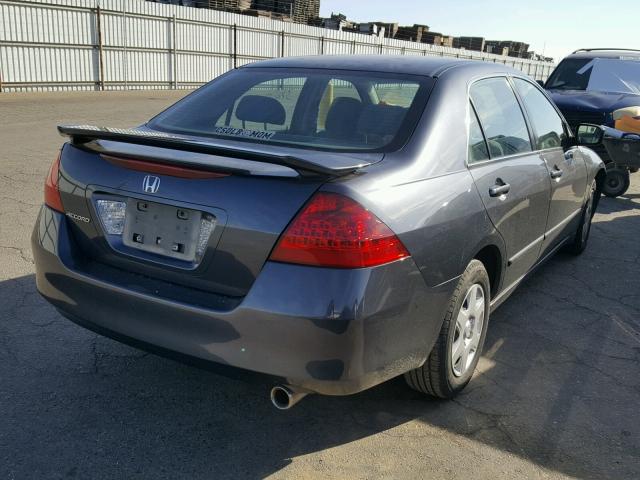 1HGCM56407A187514 - 2007 HONDA ACCORD LX CHARCOAL photo 4