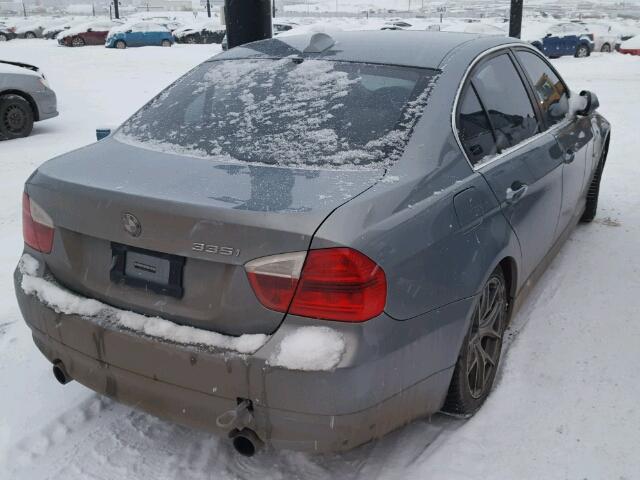 WBAVB735X7P101321 - 2007 BMW 335 I BLUE photo 4