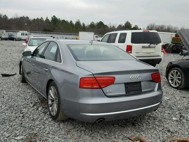 WAUAVAFDXCN003496 - 2012 AUDI A8 QUATTRO GRAY photo 3