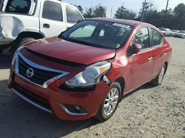 3N1CN7AP4FL920182 - 2015 NISSAN VERSA S RED photo 2