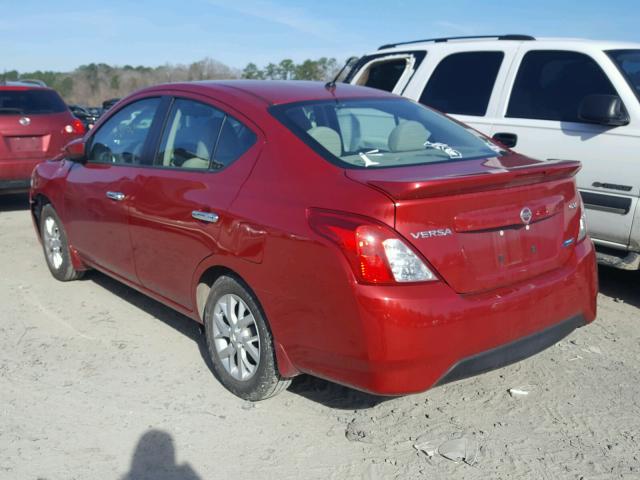 3N1CN7AP4FL920182 - 2015 NISSAN VERSA S RED photo 3