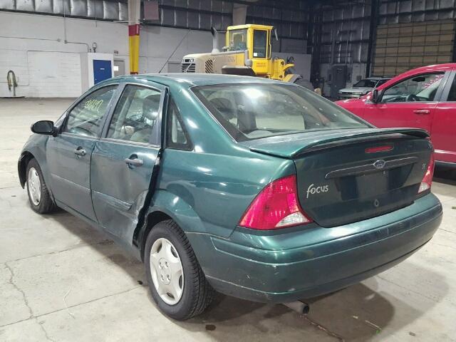 1FAHP3438YW381163 - 2000 FORD FOCUS SE GREEN photo 3