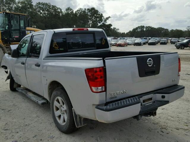 1N6AA07DX8N327169 - 2008 NISSAN TITAN XE SILVER photo 3