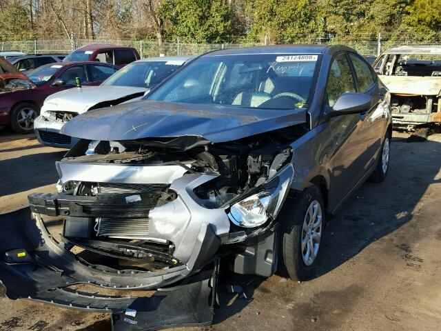 KMHCT4AE5EU635202 - 2014 HYUNDAI ACCENT GLS GRAY photo 2