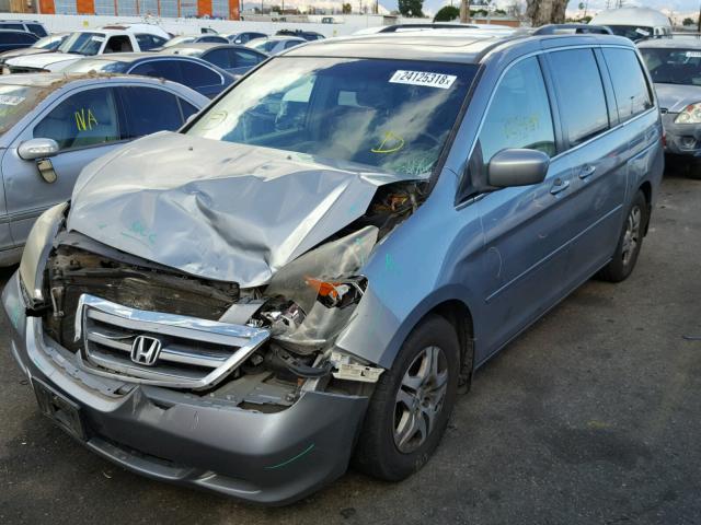 5FNRL38656B078664 - 2006 HONDA ODYSSEY EX GRAY photo 2