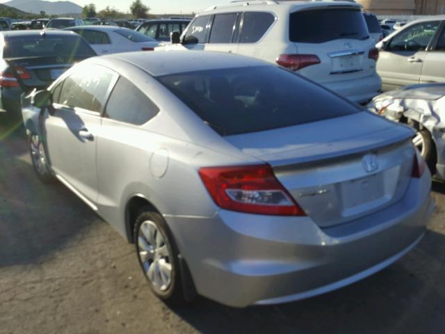 2HGFG3B54CH547788 - 2012 HONDA CIVIC LX SILVER photo 3