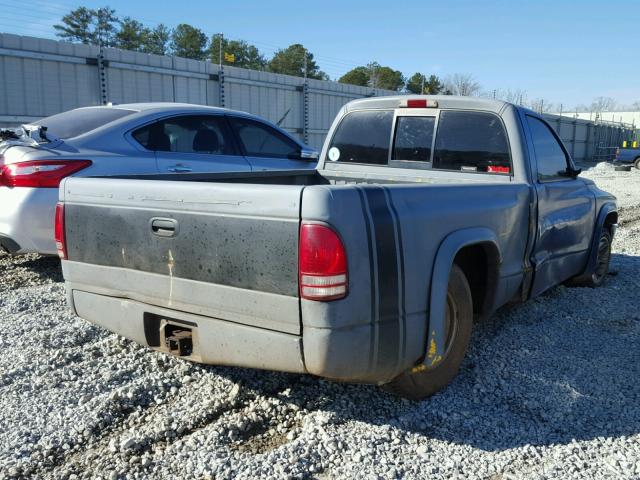 1B7GL26Z3XS118503 - 1999 DODGE DAKOTA BLUE photo 4