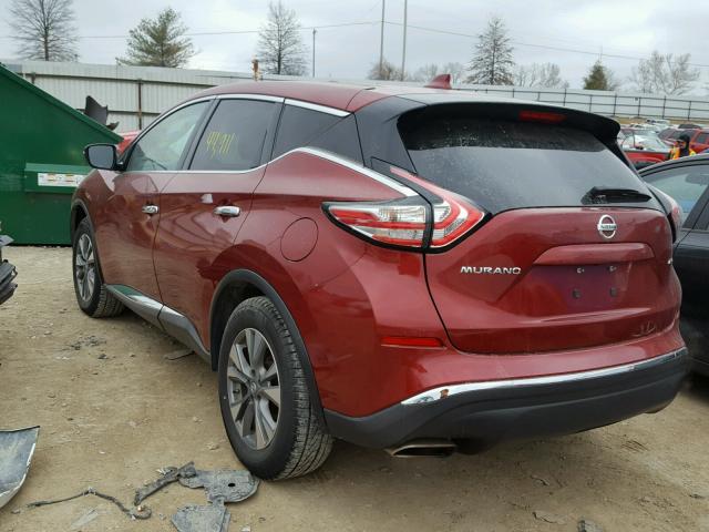 5N1AZ2MH0GN148681 - 2016 NISSAN MURANO S MAROON photo 3