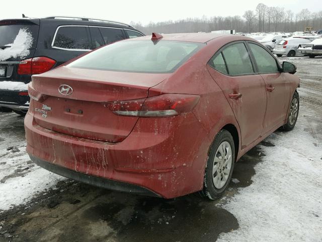 5NPD74LFXHH177626 - 2017 HYUNDAI ELANTRA SE BURGUNDY photo 4