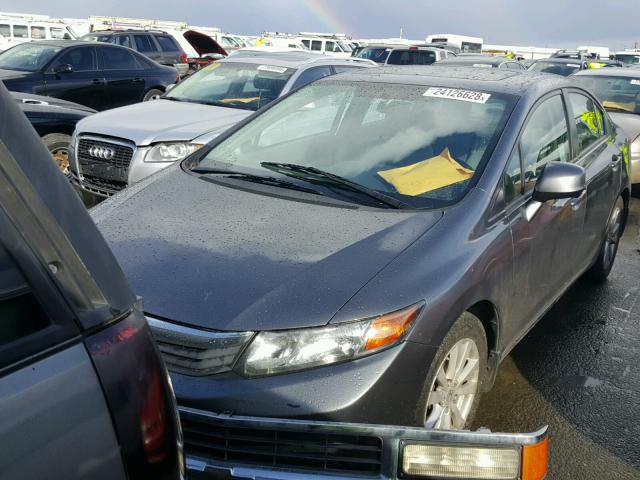 19XFB2F8XCE318815 - 2012 HONDA CIVIC EX ნაცრისფერი ფოტო 2