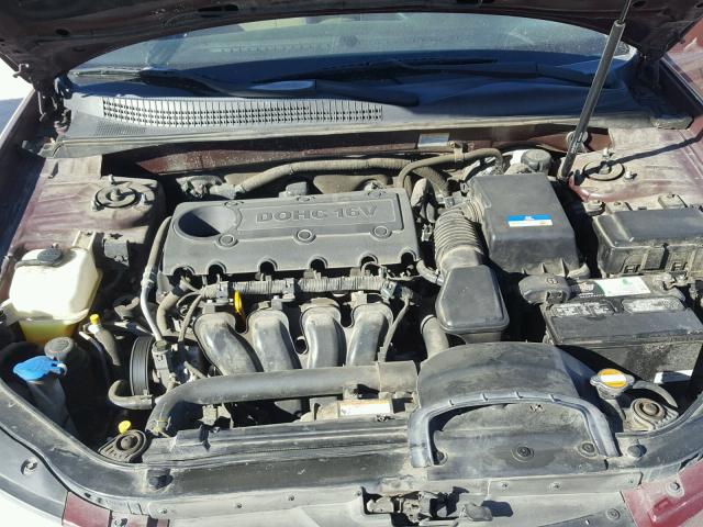 5NPET4AC8AH604252 - 2010 HYUNDAI SONATA GLS MAROON photo 7