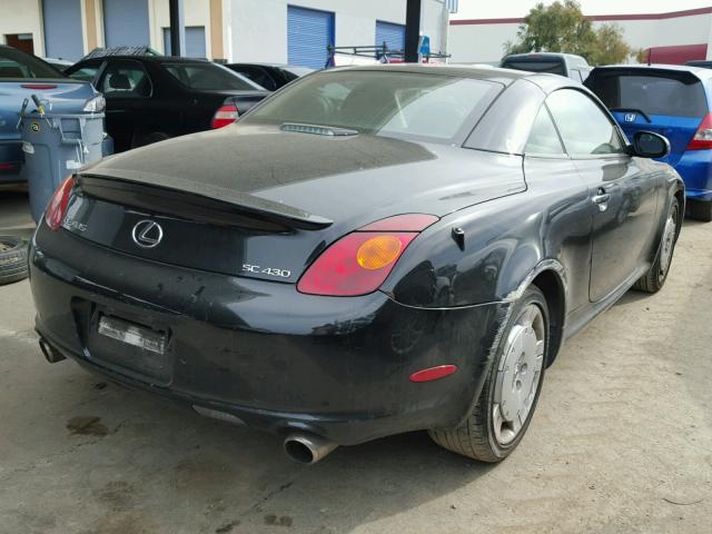 JTHFN48YX20005740 - 2002 LEXUS SC 430 BLACK photo 4