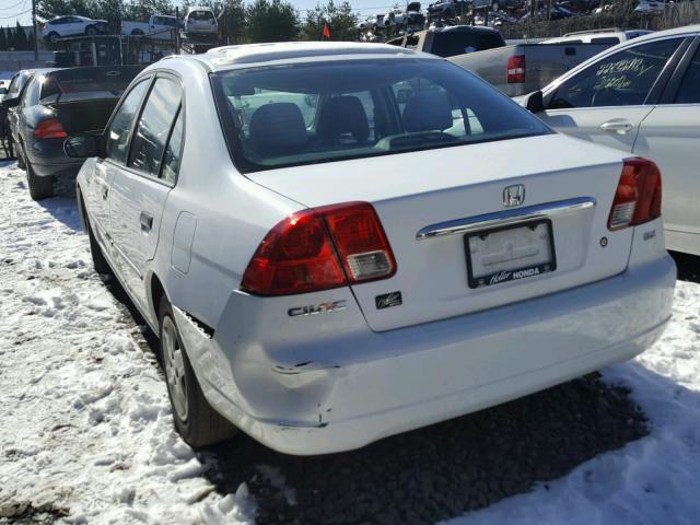 2HGES15143H581737 - 2003 HONDA CIVIC DX WHITE photo 3