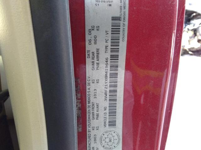 3VWRF21YX8M419646 - 2008 VOLKSWAGEN NEW BEETLE 红色 照片 9