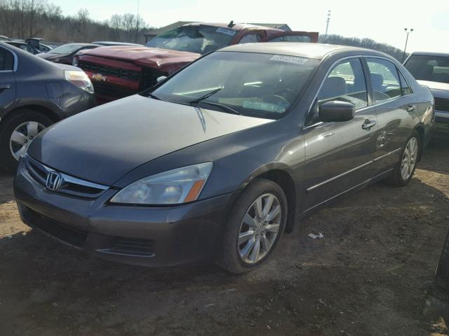 1HGCM66516A063300 - 2006 HONDA ACCORD EX GRAY photo 2