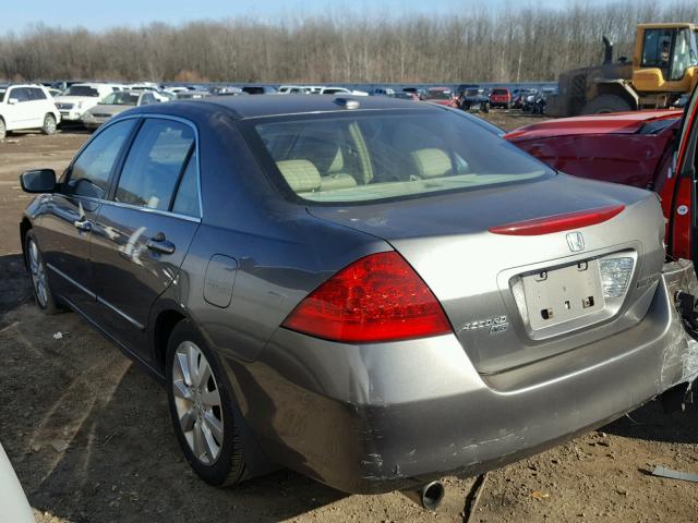 1HGCM66516A063300 - 2006 HONDA ACCORD EX GRAY photo 3