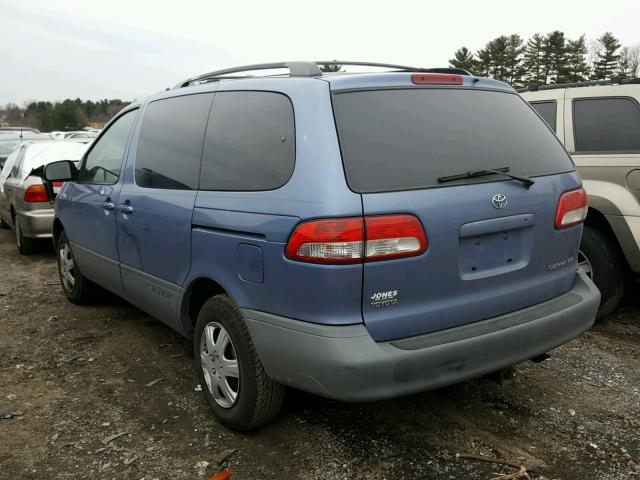 4T3ZF19C03U516576 - 2003 TOYOTA SIENNA CE BLUE photo 3