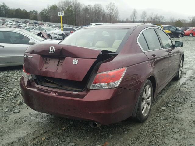 1HGCP26728A119183 - 2008 HONDA ACCORD EX BURGUNDY photo 4