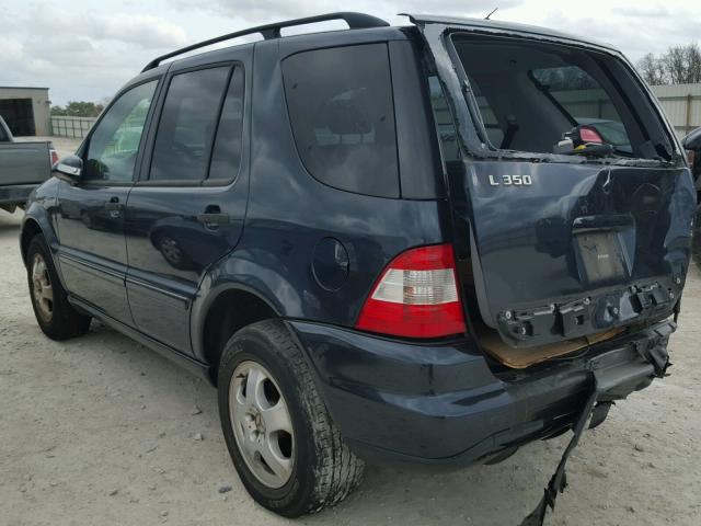 4JGAB57E93A414028 - 2003 MERCEDES-BENZ ML 350 BLUE photo 3