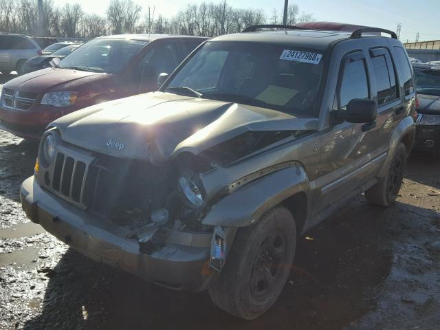 1J4GL48K96W291164 - 2006 JEEP LIBERTY SP TAN photo 2