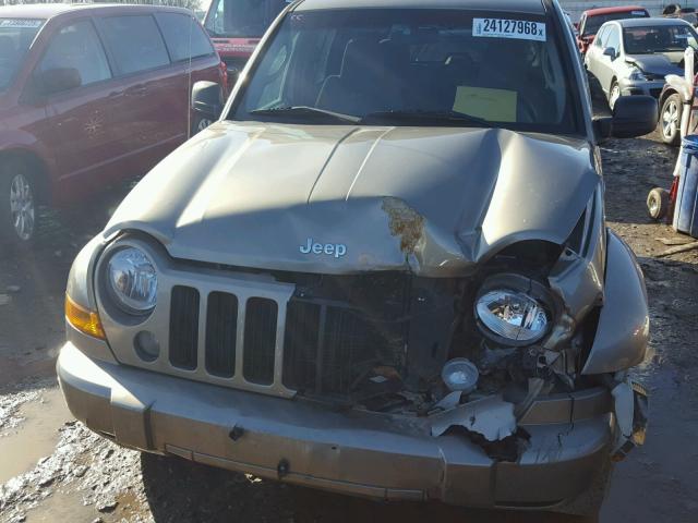 1J4GL48K96W291164 - 2006 JEEP LIBERTY SP TAN photo 7